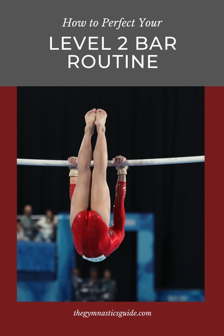 a woman doing aerial acrobatics with the text how to perfect your level 2 bar routine