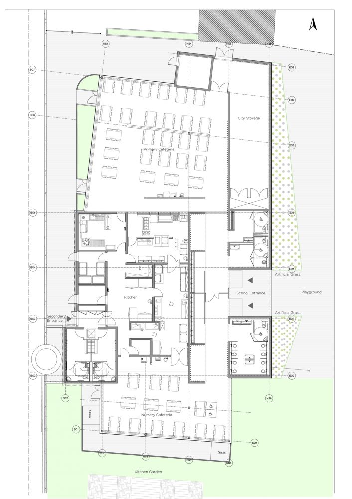 the floor plan for an office building with multiple floors and several rooms, including two levels