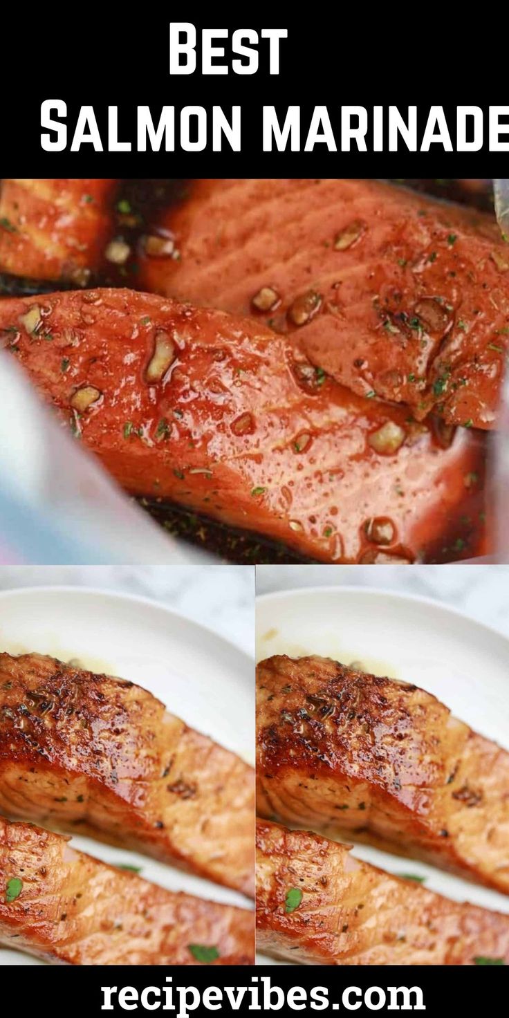 the best salmon marinade recipe is shown here