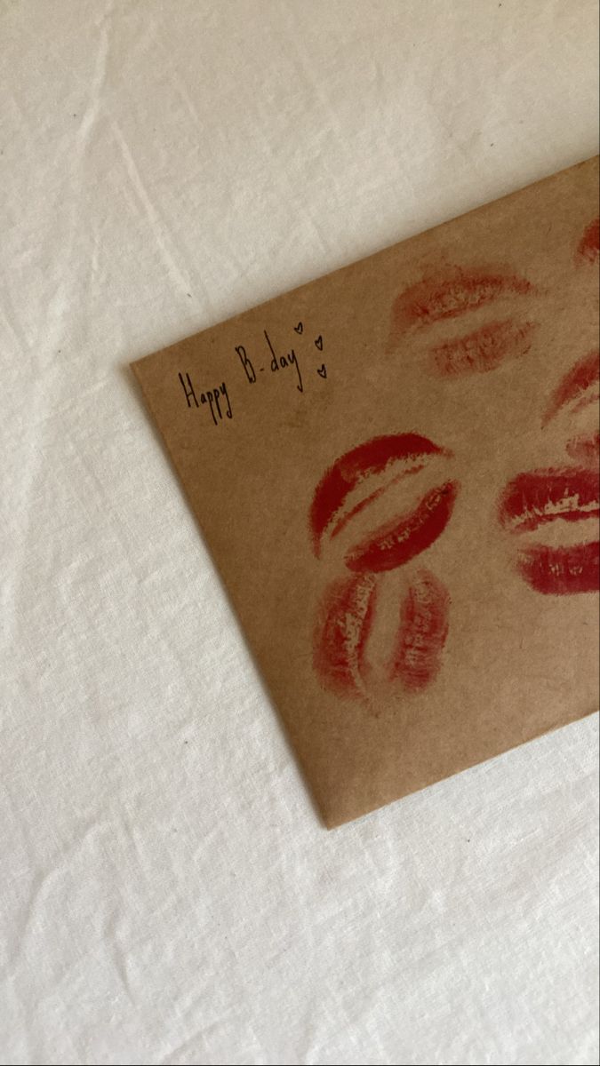 a piece of paper with lipstick imprints on it