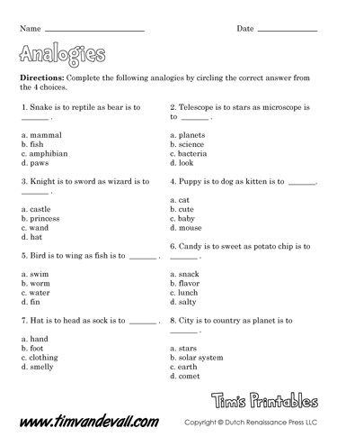 worksheet with answers for the english language and other words in front of it