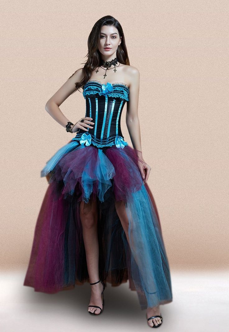 Corset tulle prom dress, classy corset dresses for women. Women's renaissance corset dress suit for Gothic theme party, night clubbing. Descriptions: Material: 90% polyester,10%Spandex Dress color: Black , White , Blue Renaissance dress style: Cocktail Dresses for Women, Corset outfit Package Includes: 1*corset top +1* tulle prom dress Costume Size: S-6XL, please refer to size chart for detail measurement. Wash care：Hand wash only with cold water,Machine washable. How to find your perfect size? Gothic Theme Party, Long Corset Dress, Steampunk Corset Dress, Unique Cocktail Dresses, Colorful Prom Dresses, Night Clubbing, Corset Prom Dress, Gothic Theme, Black Corset Dress