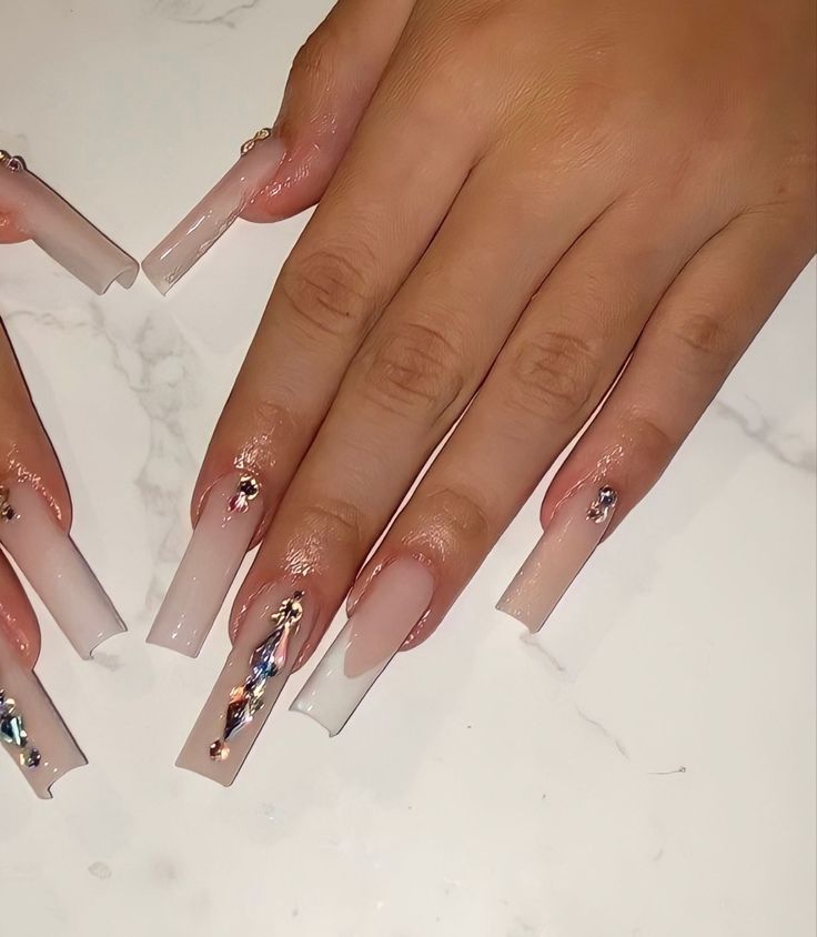 Ballerina Nails Designs, Pink Tip Nails, Quinceanera Nails, Gel Nails Diy, Work Nails, Classy Acrylic Nails, Long Acrylic Nails Coffin, Acrylic Nails Coffin Pink, Almond Acrylic Nails