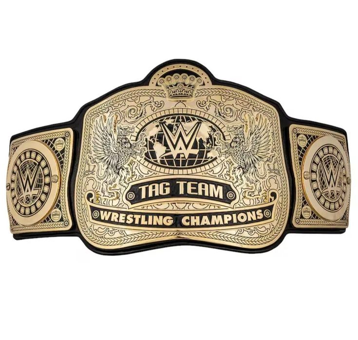 a wrestling belt with the words tag team on it