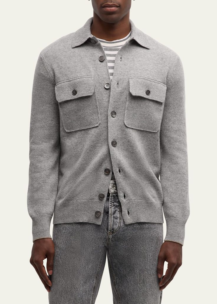 Collarless Shirt, Stylish Men Casual, Stylish Mens Outfits, Mens Clothing, Brunello Cucinelli, Stylish Men, Button Placket, Mens Clothing Styles, Tunics