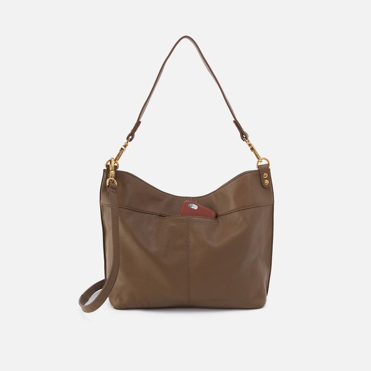 This bag pairs style and function effortlessly, converting from a shoulder bag to crossbody for two looks in one. Pier Shoulder Bag In Pebbled Leather  Dark Elm SHOULDER in Dark Elm | Hobo® Convertible Bags, Bow Jewelry, Crossbody Wallet, Small Pouches, Handbag Straps, Cosmetic Pouch, Wallet Bag, Anklet Jewelry, Old English