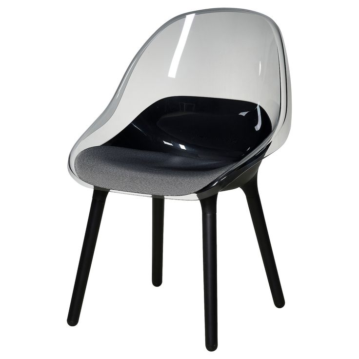 a black and white chair on a white background