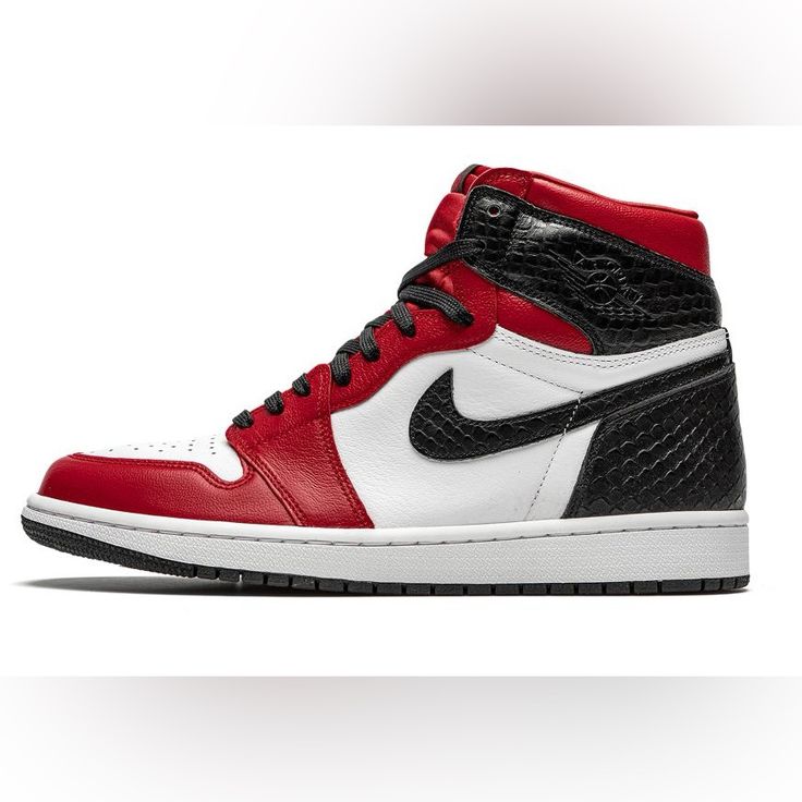 Jordan 1 High Og Satin Red Sneakers, Brand New Condition, No Creases, Size Women’s 7.5, Worn Once Snake Shoes, Vapour Max Nike, Nike Sacai, Womens Air Jordans, Jordans Women, Jordan 1 High Og, Red Sneakers, Air Jordan 3, Air Jordan 1 High