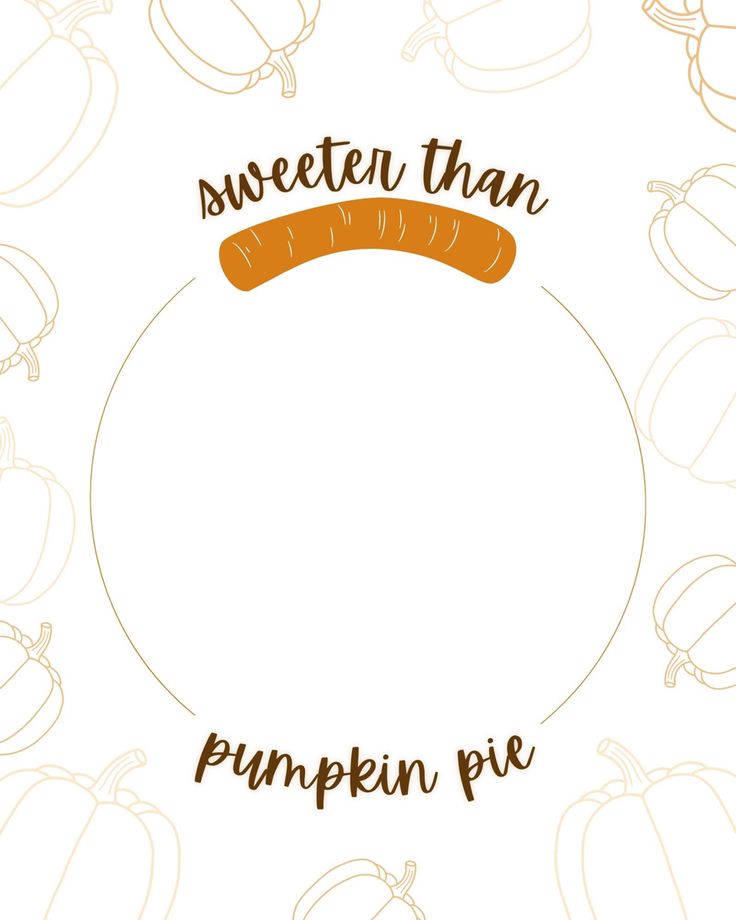 a pumpkin pie with the words sweeten than written on it in brown and white