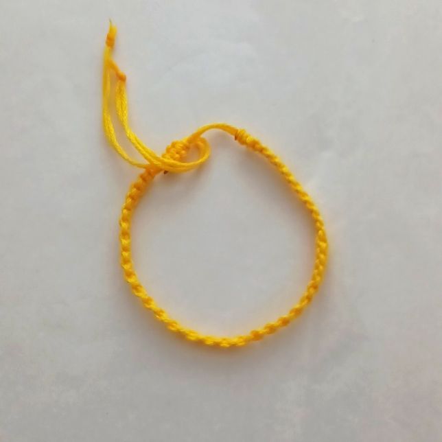 Handmade Yellow String Bracelet Yellow Braided Bracelet For Gift, Yellow Braided Friendship Bracelets, Yellow Beaded Bracelets With Sliding Knot As Gift, Yellow Beaded Bracelets With Sliding Knot For Gifts, Yellow Beaded Bracelet With Sliding Knot As Gift, Adjustable Yellow Bracelets For Friendship, Adjustable Yellow Bracelet For Friendship, Adjustable Yellow Braided Bracelets As Gift, Yellow Casual Bracelet Jewelry