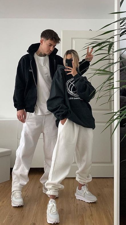 Couple Fits, Cute Couple Outfits, Tomboy Style Outfits, Matching Couple Outfits, Streetwear Fashion Women, Streetwear Men Outfits, Tomboy Fashion, Couple Outfits, 가을 패션