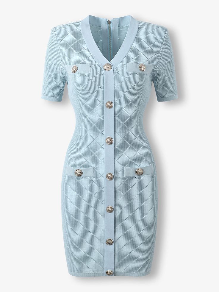 Introducing the montauk mini dress, cut from stretchy knit fabric. Featuring a casual silhouette and solid design, it's crafted to sculpt and shape, ensuring an hourglass figure. Elle Woods, Style Goals, Sewing Ideas, Dresses Casual, Classy Outfits, Blue Dresses, Nike Shoes, Knit Fabric, Dress Shop