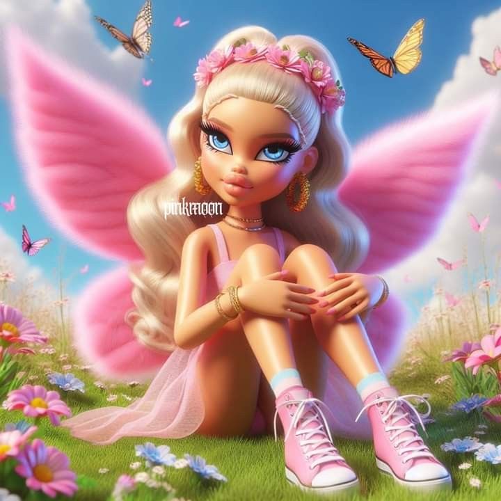 Pastel Princess, Brat Doll, Doll Aesthetic, Sketches Of People, Fairy Pictures, Nice Hair, Barbie Model, Black Cartoon Characters, Black Cartoon