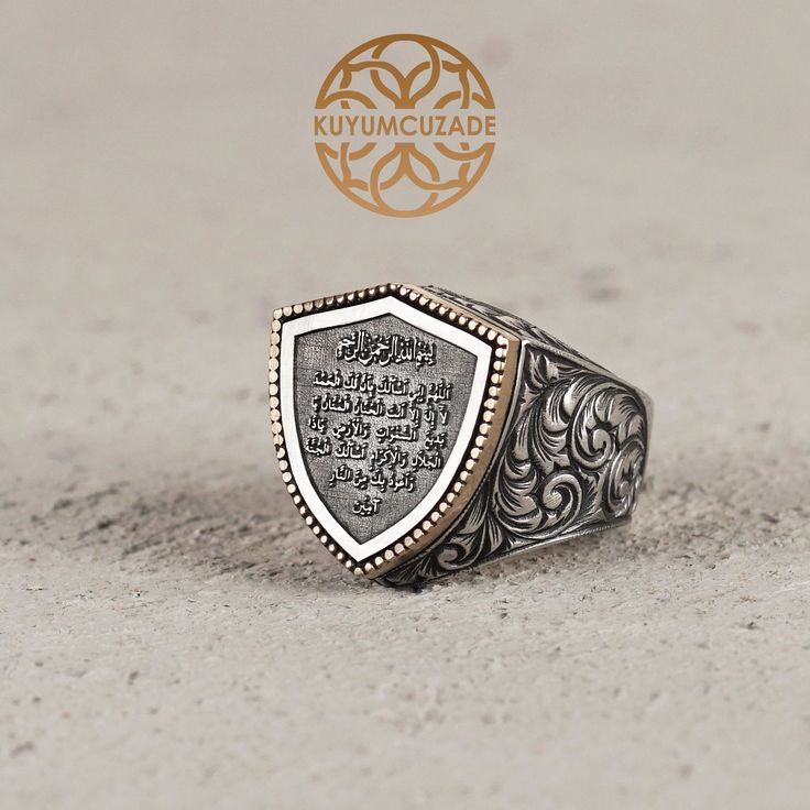 Embrace the profound spirituality and elegance with our 925 sterling silver men's ring, engraved with the sacred Ism-i Azam Dua in Arabic script. This exquisite piece of jewelry is more than an accessory; it's a token of faith and a connection to Islamic heritage. Each ring is meticulously handcrafted, ensuring the Arabic calligraphy is beautifully presented, symbolizing the power and beauty of the prayer. Ideal for those who hold their faith close to their hearts, this ring is a daily reminder Dua In Arabic, Arabic Script, Islamic Jewelry, Sterling Silver Mens Rings, The Prayer, In Arabic, Mens Silver Rings, Sterling Silver Mens, Men's Ring