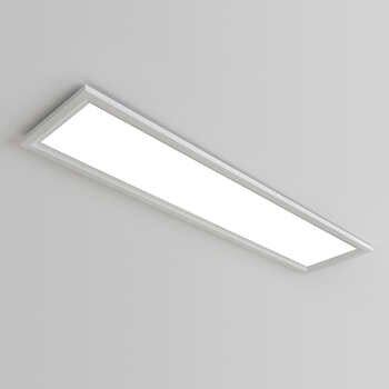 an image of a white light fixture on the ceiling in a room with gray walls