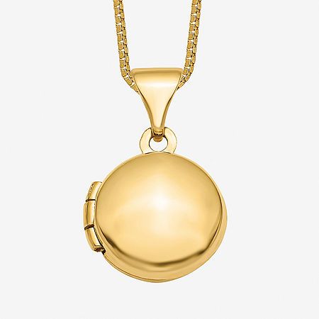 Features: Quick ShipJewelry Closure: Spring Ring ClaspLink Construction: SolidShape: RoundMetal Color: YellowChain Length: 18 InchChain Width: .5 MillimetersPendant Length: 10.6mmPendant Width: 10.6mmMetal: 14k GoldChain Construction: BoxCare: Wipe CleanNecklace Type: Locket NecklacesCountry of Origin: Imported Round Locket Necklace, Watch Locket, Locket Necklaces, Round Locket, Locket Necklace, Spring Rings, Jewellery And Watches, Locket, Fine Jewelry