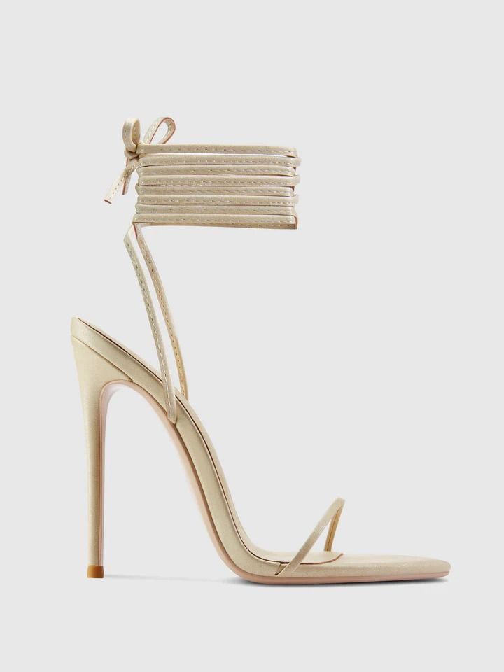 Soleil Lace Up - Glazed Tan – Femme LA Lace Up Sandals, Boot Sandals, Lace Boots, Stiletto Heel, Trinidad And Tobago, Uganda, Evening Wear, Stiletto Heels, Glaze