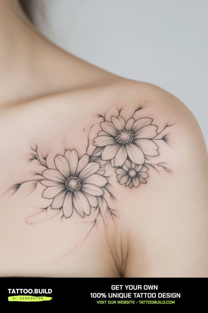 Elegant Ladies Shoulder Tattoo Ideas Beautiful Floral Designs for a Stunning Look Chest And Shoulder Tattoo Female, Women’s Shoulder Tattoos, Over Shoulder Tattoo Women, Top Of Shoulder Tattoos For Women Unique, Floral Tattoo Design Shoulder, Floral Shoulder Tattoos For Women, Floral Shoulder Tattoos, Ladies Shoulder Tattoo, Behind Shoulder Tattoos For Women