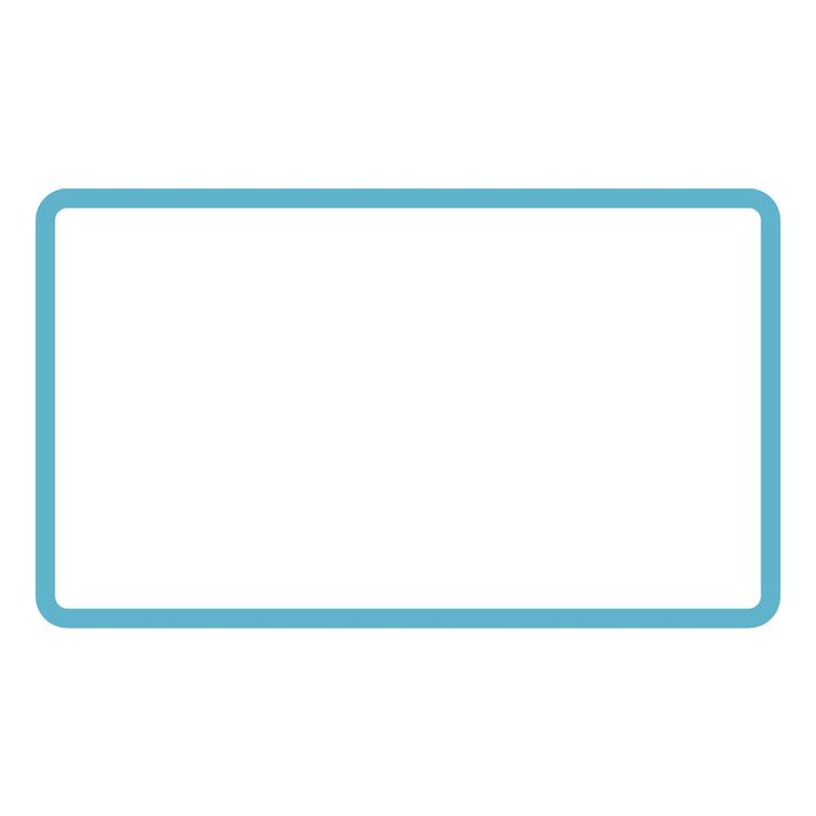 a blue rectangle frame on a white background with an empty space in the middle