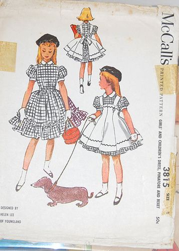 M3815 by Helen Lee, late 50s 50s Love, Helen Lee, Moda Peru, Vintage Kids Fashion, Children's Dresses, Patron Vintage, Vintage Kids Clothes, Clothes For Girls, Vintage Dress Patterns