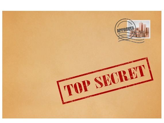 an envelope with the word top secret printed on it and a stamp that reads'top secret '