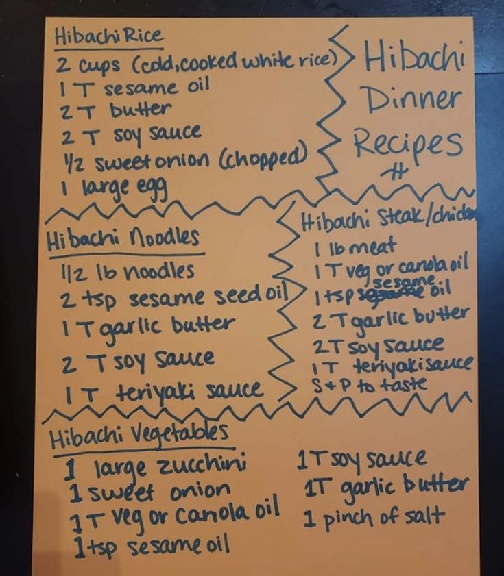 the recipe for hihada rice is written on a piece of paper