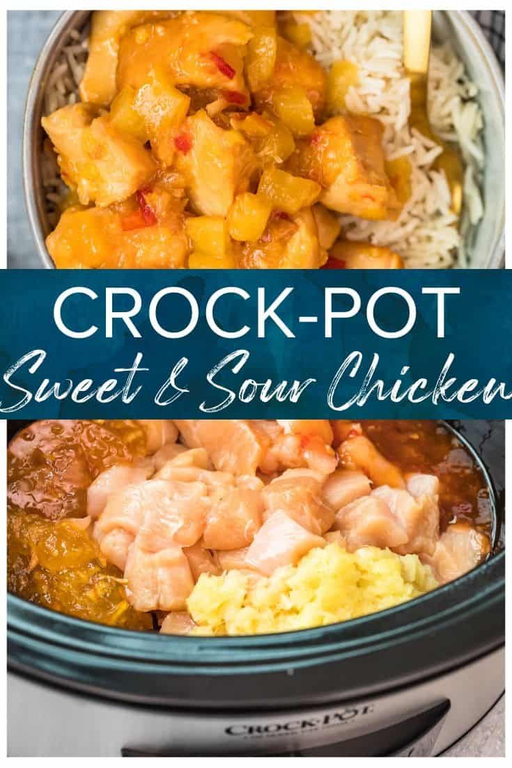 crock - pot sweet and sour chicken is an easy dinner that's ready in under 30 minutes