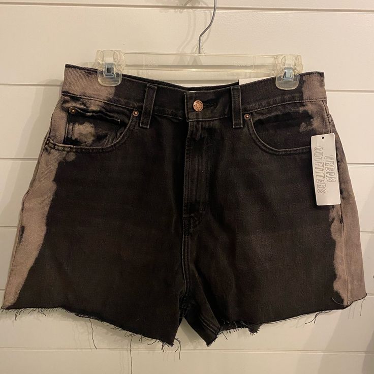 Size 31 Color Brn Motif (Black W/ Acid Wash Sides) Urban Outfitters Black Short Length Bottoms, Urban Outfitters Black Shorts, Floral Denim Shorts, Embroidered Denim Shorts, High Rise Black Jeans, Urban Outfitters Shorts, Urban Outfitters Jeans, High Rise Denim Jeans, Black Jean Shorts