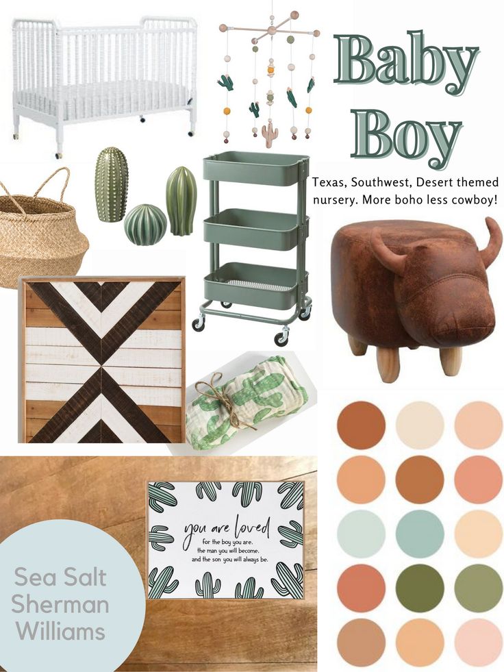 Modern Southwestern Nursery, Modern Southwest Nursery, Southwest Boho Nursery, Arizona Themed Nursery, Southwest Themed Nursery, Southwest Nursery Neutral, Western Boho Nursery Ideas, Wild West Nursery Theme, Boho Cowboy Nursery