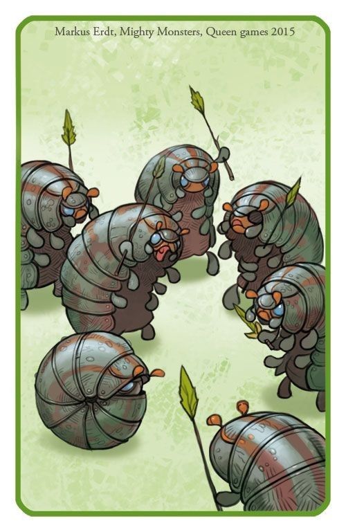 an image of some very cute bugs in the middle of a card game with words on it