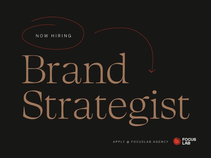 the words brand strategist are shown in brown and black letters on a black background