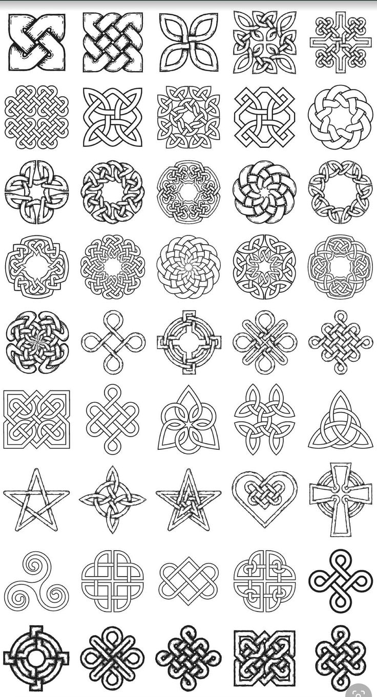 an image of celtic designs in black and white