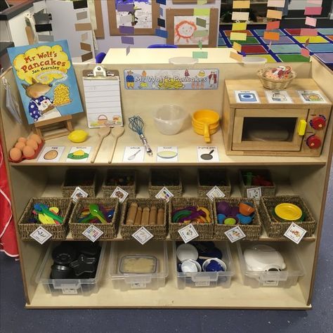 a shelf filled with lots of toys and books