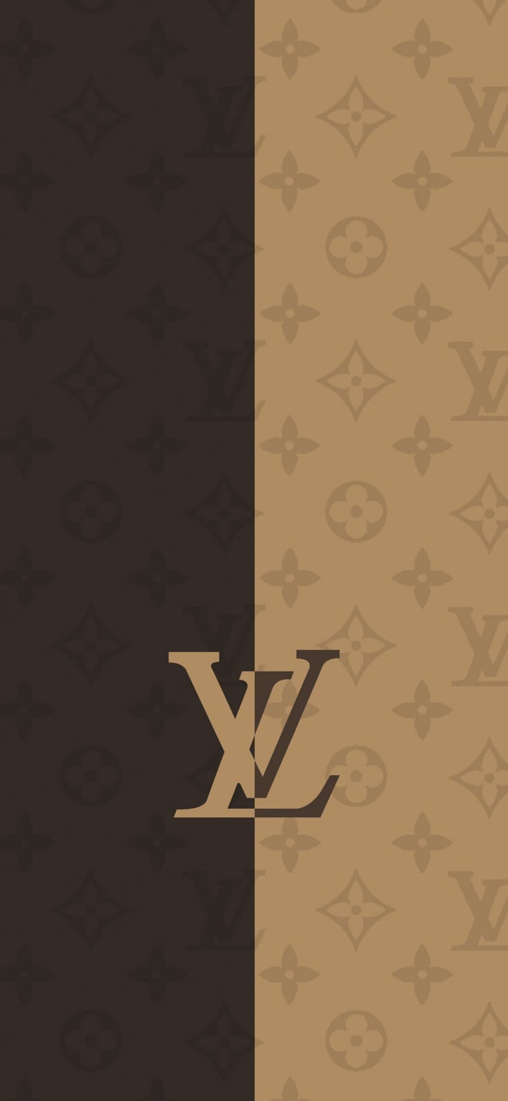 the louis vuitton wallpaper is brown and tan