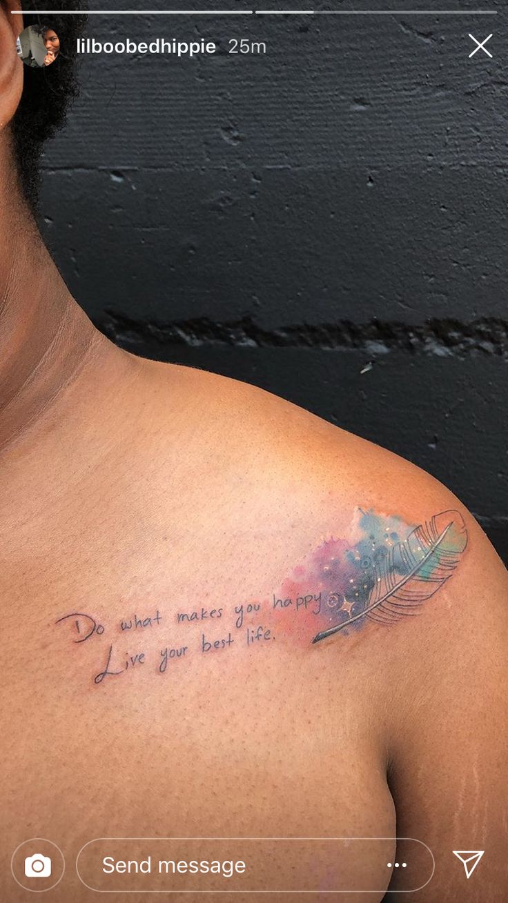 Watercolor tattoo on Black skin by Black tattoo artist. Watercolor Tattoo Dark Skin, Coloured Tattoo On Dark Skin, Tattoo On Black Skin, Color Tattoos On Dark Skin, Tattoo Dark Skin, Tattoo On Dark Skin, Watercolour Tattoo Men, Colored Tattoos, Small Watercolor Tattoo