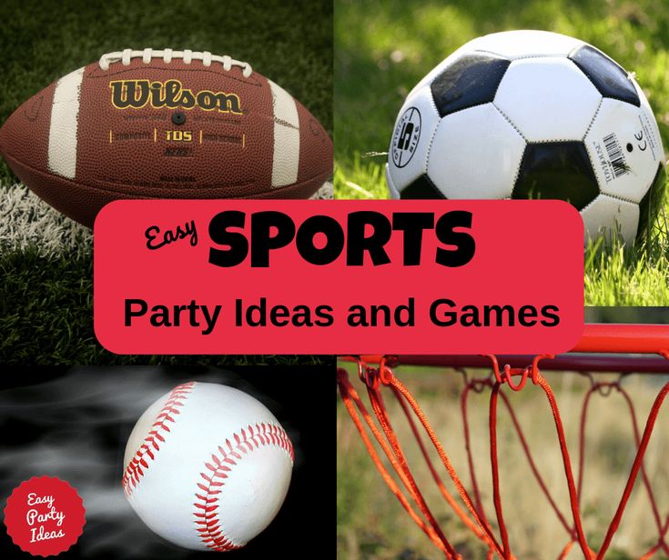 sports party ideas and games for kids to play in the park or on the field