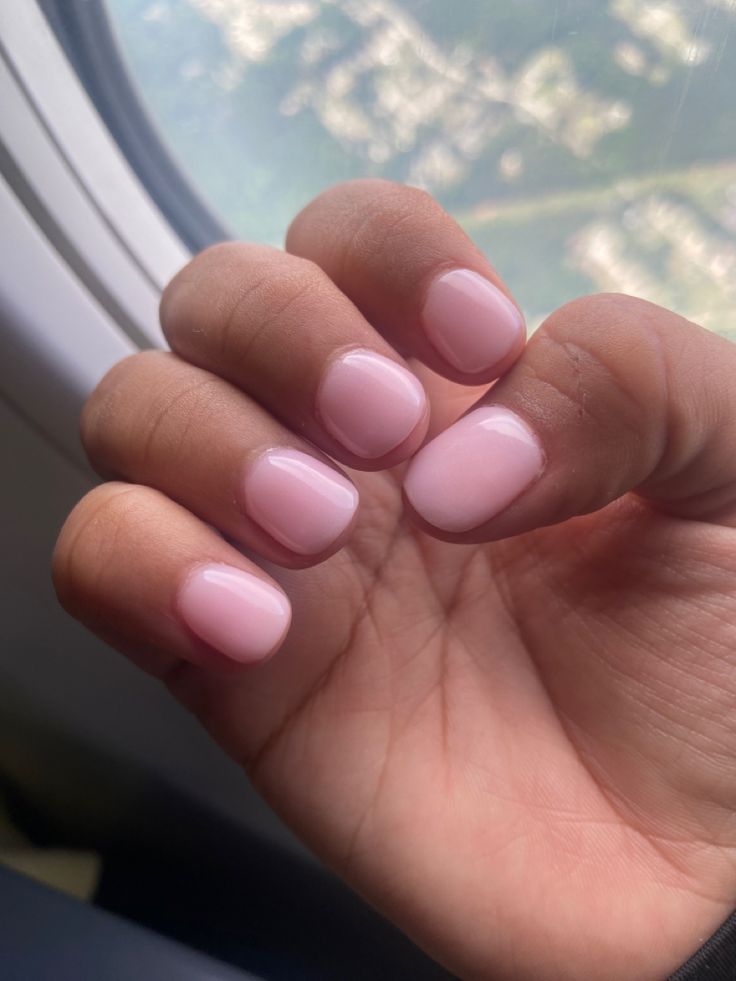 Natural Round Dip Nails, Dip On Short Natural Nails, Acrylic Overlay Nails Short Round, Short Rounded Dip Nails, Short Natural Dip Powder Nails, Dip Nails No Tips, Extra Short Dip Nails, Cute Powder Dip Nails, Really Short Dip Nails