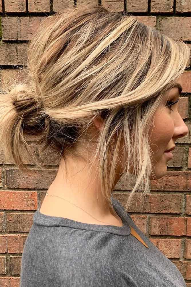 Hair Bun For Short Hair, Bun For Short Hair, Short Hair Updos, Messy Bun For Short Hair, Pretty Short Hair, Short Hair Ponytail, Short Hair Up, Short Hair Bun, Hair 2024