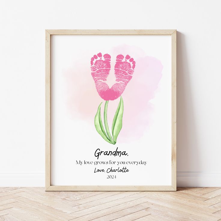 Grandma Keepsake Gifts | My Love For You Grows Everyday | Ollie + Hank Baby Footprint Crafts, Baby Art Crafts, Hand Print Tree, Baby Footprint Art, Grandma Crafts, Grandparents Day Crafts, Footprint Craft, Baby Art Projects, Footprint Crafts