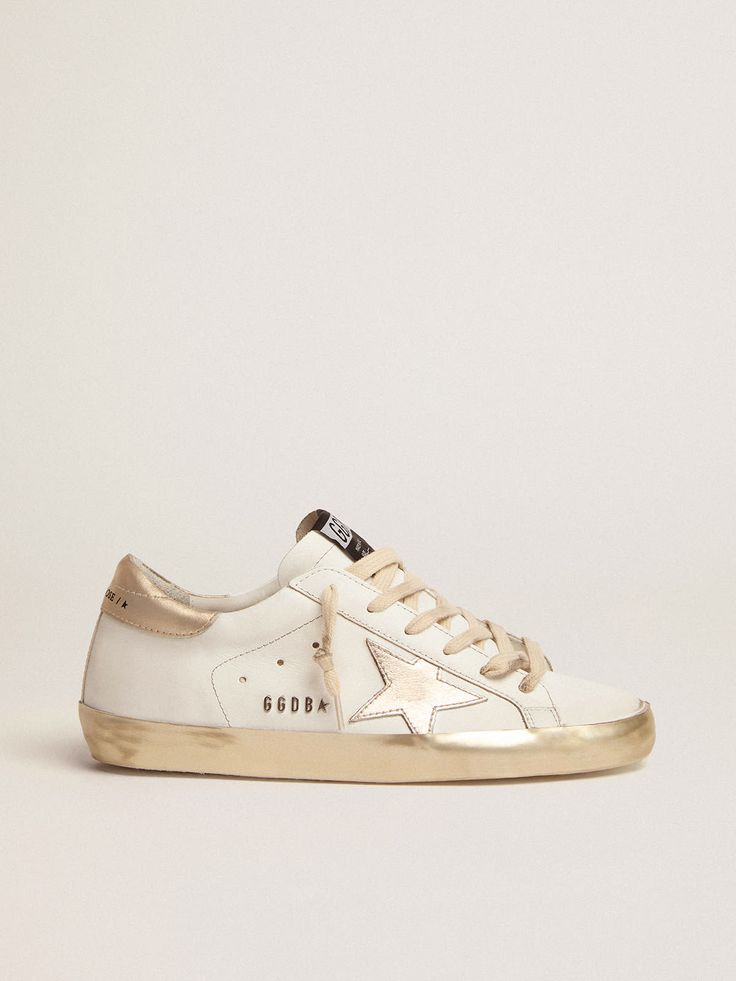 Women’s Super-Star sneakers with gold foxing | Golden Goose Golden Family, Gold Fox, Dr Shoes, Exclusive Sneakers, Golden Goose Sneakers, Shoe Inspo, Golden Goose Shoes, Star Sneakers, Super Star