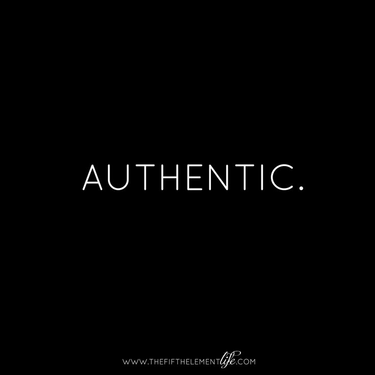 the word authentic written in white on a black background