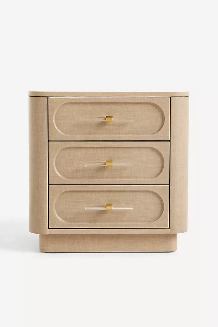 the three drawers are made out of wood