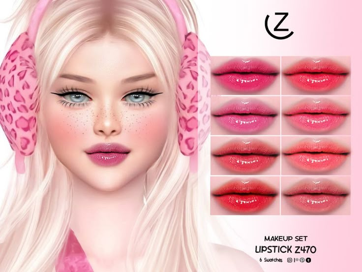 The sims 4 Makeup Moles, Sims 4 Lipstick, Sims 4 Cc Collection, Barbie Fashion Show, Fashion Show Event, Neon Lipstick, Sims 4 Alpha Cc, Sims 4 Tattoos, Sims 4 Alpha