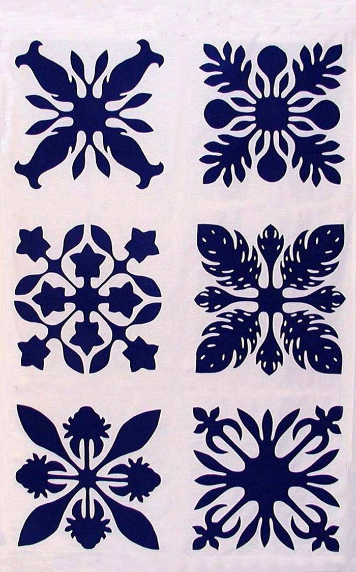 four different types of paper cut designs on a white background, each with an individual's own design