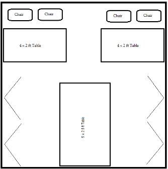 the floor plan for a bathroom with two sinks