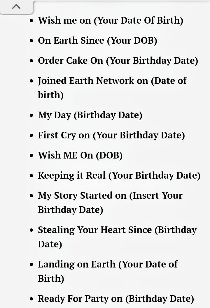 the birthday list is displayed in black and white