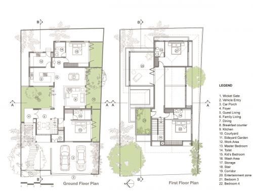 the floor plan for two story houses