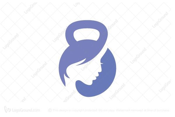 a woman's face in the shape of a kettle, logo for women's health