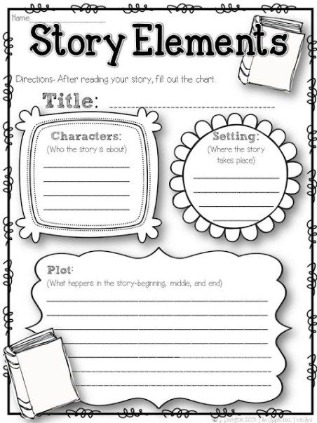 the story elements worksheet for students to use in their writing and reading skills