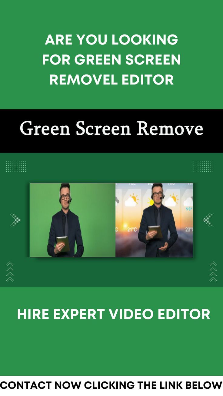 the green screen remover is shown with two men in suits